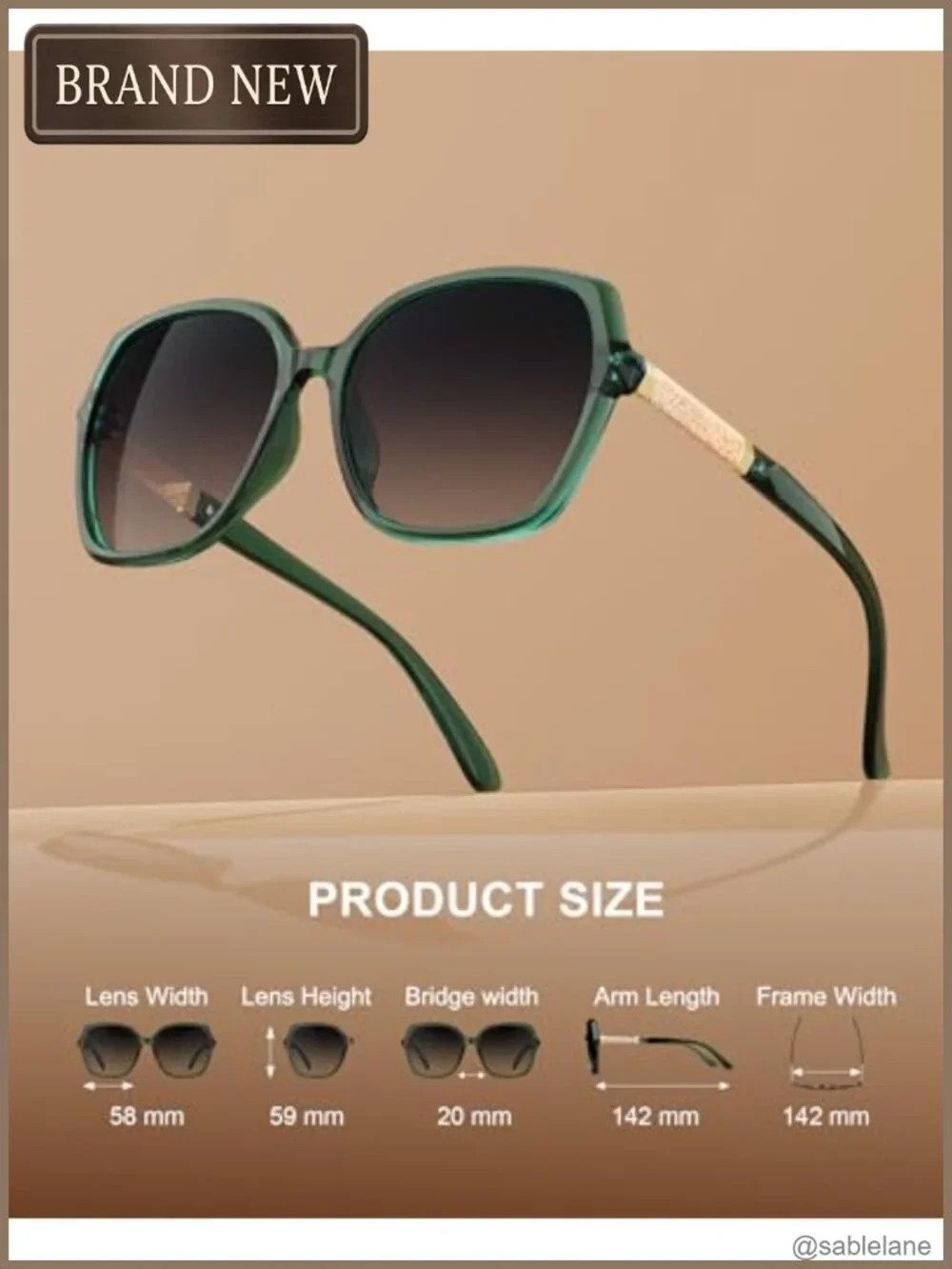 Polarized Square Sunglasses for Women UV400 Protection Rhinestone Sparkling